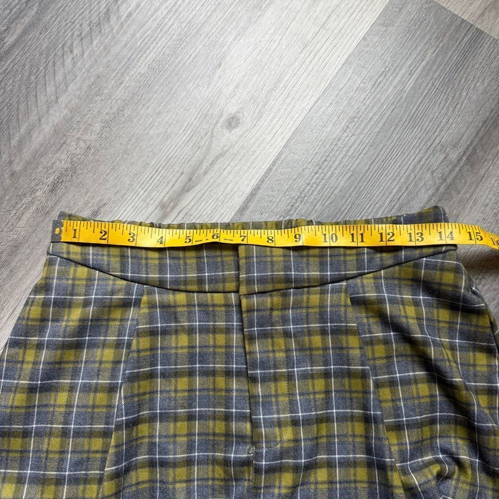 Emerson Lang Plaid Bubble Skirt Streetwear Medium Stretch Elastic Waist - Picture 9 of 11